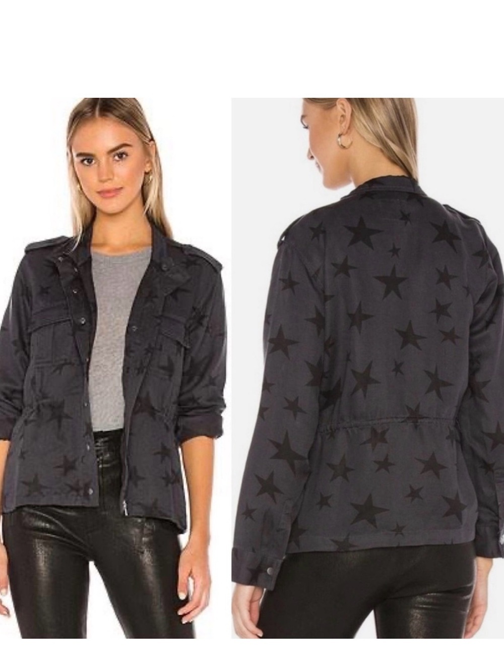 Rails Women's Black Star-Print Utility Jacket